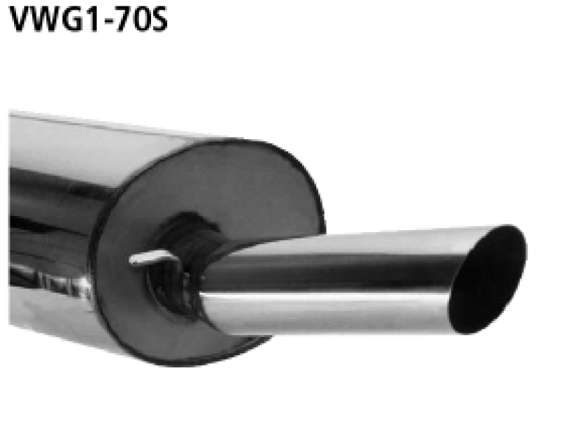 Bastuck Edelstahl Endschalldämpfer VW Scirocco 1 - 1 x 70mm